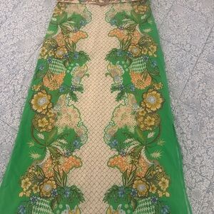 Floral Green Maxi Skirt